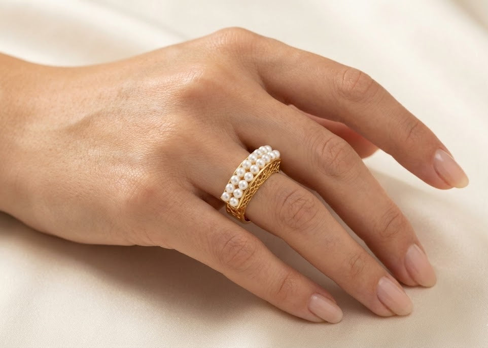 Bague Agate Blanche